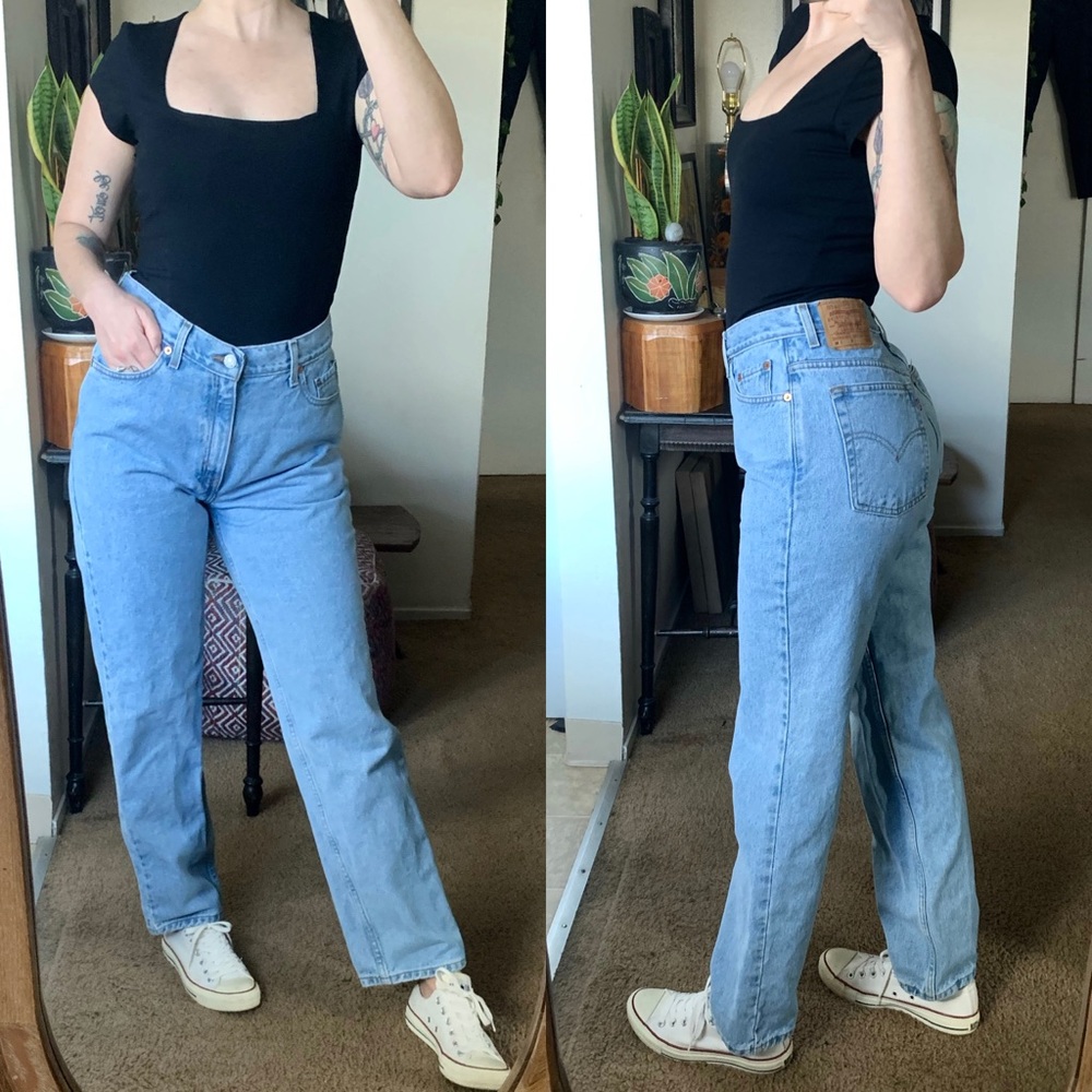 Vintage Levi’s 512 high waisted straight leg jeans